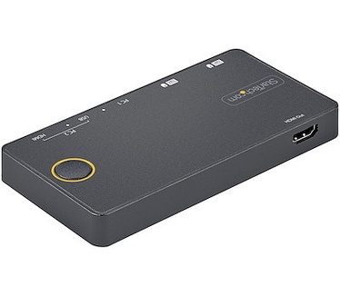 Startech.com 2 Port Hybrid USB-A + HDMI & USB-C KVM Switch - Single 4K 60Hz HDMI 2.0 Monitor - Compact Desktop and/or Laptop HDMI KVM Switch - USB Bus Powered - Thunderbolt 3 Compatible