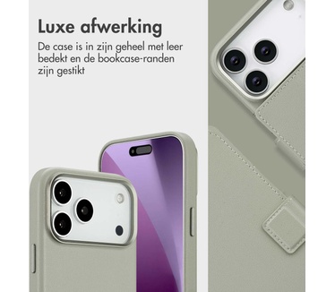 Accezz Leather Bookcase 2-in-1 met MagSafe