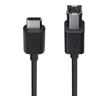 Belkin USB-C naar USB-B 2.0 printerkabel 1,8 meter - Zwart