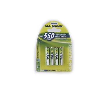 Ansmann Blister 4 X Accu, AAA, 550 mAh