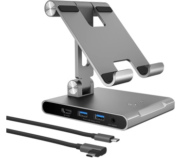 j5create JTS224-N Standaard onder meerdere hoeken: met dockingstation voor iPad Pro®