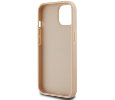 DKNY Textured Tonal Stripe Back Case - iPhone 15 (6.1") - Roze Roze