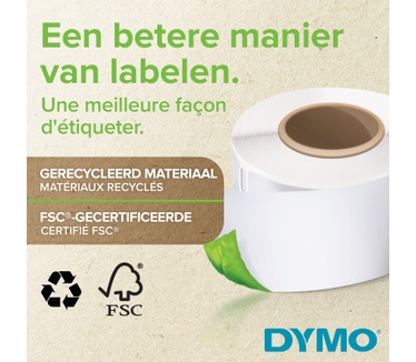 Dymo DYMO originele LabelWriter kleine naambadgelabels | 41 mm x 89 mm | Zelfklevend | 12 met elk 300 labels (3.600 zelfklevende etiketten) | voor de LabelWriter labelprinters | Gemaakt in Europa