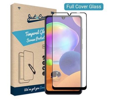 Just in Case Full Cover Tempered Glass Samsung Galaxy A31 Zwart