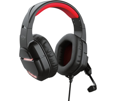 Trust GXT448 Nixxo - Gaming headset - Koptelefoon - LED-Verlicht (Rood, Zwart)