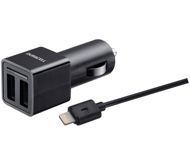 Duracell 2.4A Dual Car Charger + Lightning Cable