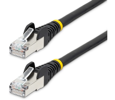 Startech.com 1m CAT6a Ethernet Kabel, Zwart, Low Smoke Zero Halogen (LSZH), 10GbE 500MHz 100W PoE++ Snagless RJ-45 S/FTP Netwerk Patch Kabel met Trekontlasting, Fluke Tested/ETL