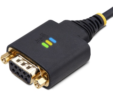 Startech.com 2m USB naar Null Modem Adapter/Converter Kabel, COM Retention, FTDI, USB-A naar DB9 RS232, Verwisselbare DB9 Schroeven/Moeren, ESD Besherming, Windows/macOS/Linux Zwart