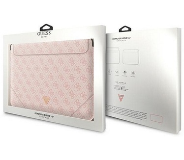 Guess 4G Triangle Laptoptas voor o.a. Apple MacBook (16") - Roze Roze