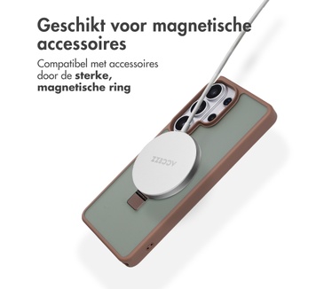 Accezz Ring Stand Backcover met MagSafe Samsung Galaxy S26 Ultra - Bruin