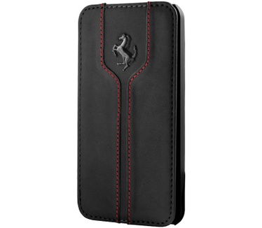 Ferrari Monte Carlo Book Case Leather for Apple iPhone 4/4S Black