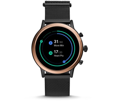Fossil Gen 5 Julianna HR Black Stainless Steel Rosé Goud (Zwart)