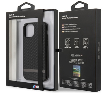 BMW M-Line Carbon Hard Case - Apple iPhone 12 Mini (5.4") - Zwart  Zwart