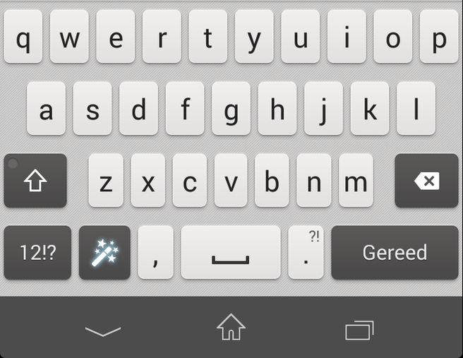 Screenshot toetsenbord Xperia Z1 Compact