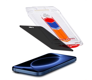 Accezz Gehard Glas Privacy Screenprotector + Applicator voor de Apple iPhone 18 Pro / 17 Pro