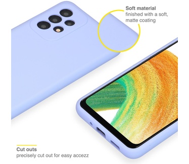 Accezz Liquid Silicone Backcover Samsung Galaxy A33 - Paars