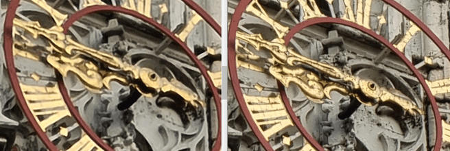 S20 Ultra links versus S21 Ultra rechts - 10x zoom