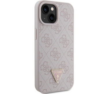 Guess 4G Triangle Logo Back Case - iPhone 15 Plus (6.7") - Roze Roze