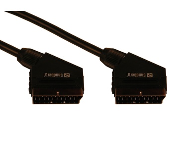 Sandberg Scart Cable M-M,  1.5 m BLACK