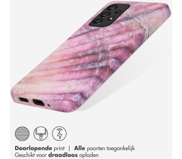 Selencia Aurora Fashion Backcover Samsung Galaxy A33 - Duurzaam hoesje - 100% gerecycled - Ocean Shell Purple
