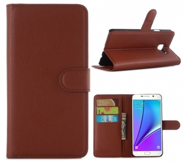 Kees Lederlook Portemonnee Hoesje Samsung Galaxy A5 (2016) - Bruin