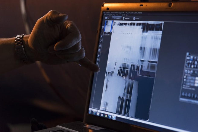 röntgenopname sector lhc met stukje metaal