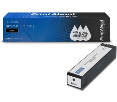 PrintAbout Huismerk HP 970XL (CN625AE) Inktcartridge Zwart Hoge capaciteit