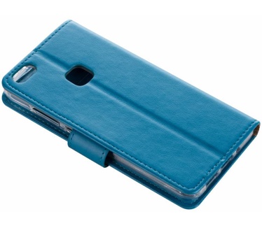 Luxe Lederen Bookcase hoesje voor de Huawei P10 Lite - Blauw (Huawei P10 Lite) Blauw