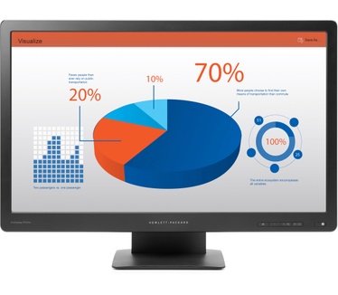 HP ProDisplay P242va Zwart