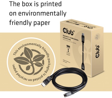 Club 3D DisplayPort 1.4 HBR3 Extension Cable 8K60Hz M/F 2m/6.56ft Zwart