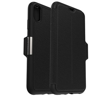 Otterbox Strada Premium Leather Folio Case (iPhone XS Max) Zwart