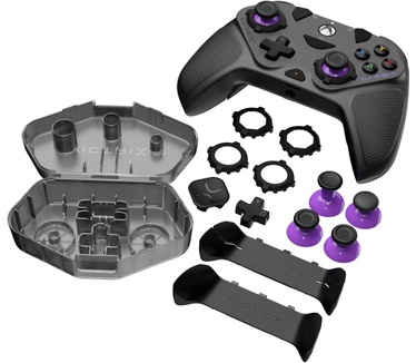 Turtle Beach Victrix Gambit Prime bedrade gamecontroller voor XBOX & PC - Grijs, XBOX Series X|S, XBOX One, 12 verwisselbare delen, 4 toewijsbare knoppen, 5-traps ‘clutch’-hairtriggers, audiocontrole