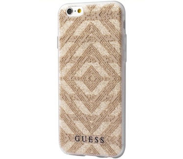 Guess TPU Case 3D Effect Aztec - Apple iPhone 6(S) 4,7" - Beige Beige