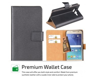 qMust Elegant wallet case Samsung Galaxy J5 - met stand - Black