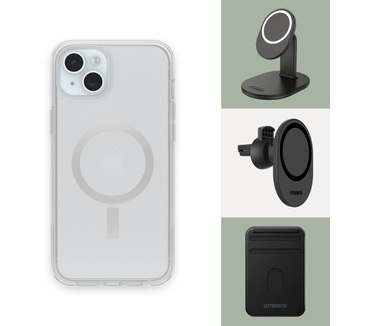 Otterbox Symmetry Series voor MagSafe voor iPhone 15 Plus, Clear (iPhone 15 Plus) Transparant
