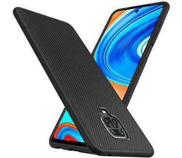 qMust Xiaomi Redmi Note 9S Texture TPU Case - Zwart