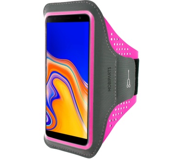 Mobiparts Comfort Fit Sport Armband Samsung Galaxy J4 Plus (2018) Neon Pink
