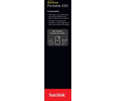 Sandisk Extreme Portable SSD 250GB Zwart
