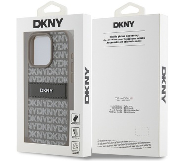 DKNY Textured Tonal Stripe Back Case - iPhone 14 Pro (6.1") Beige Beige