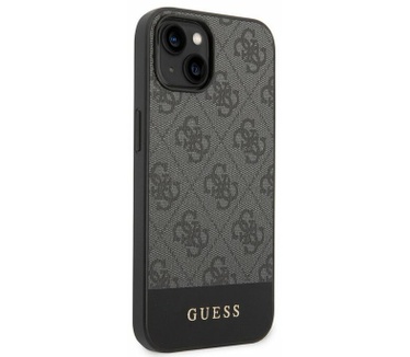 Guess 4G Stripe Back Case - Apple iPhone 14 (6.1") - Grijs Grijs