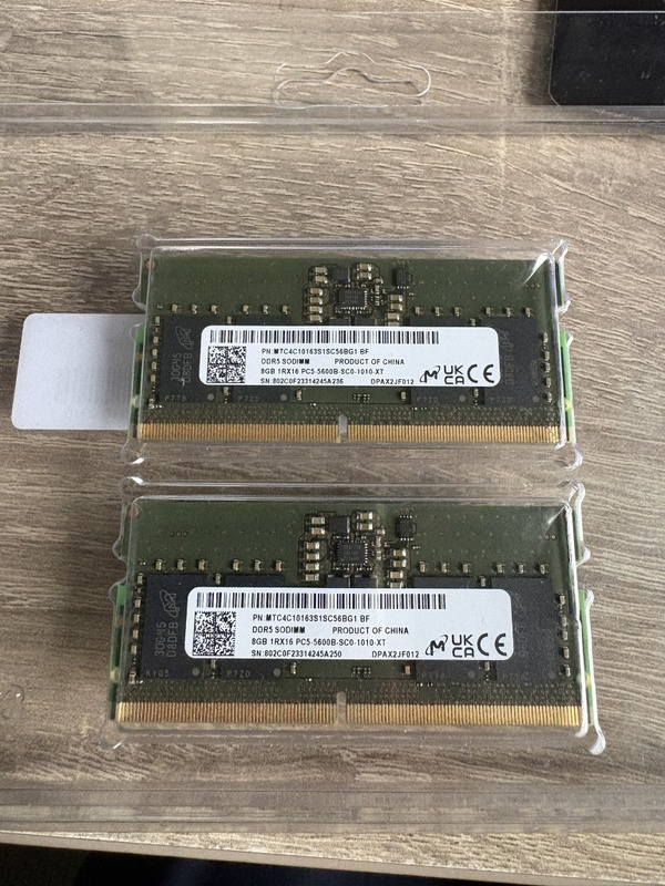 Micron 16GB (2x 8GB) DDR5-5600 SODIMM – PC5-5600B (Lenovo OEM