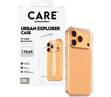 PanzerGlass CARE by PanzerGlass® Flagship Case Transparent Urban Explorer w. Clear Frame iPhone 17 Pro