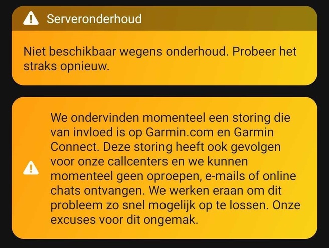 Garmin Connect-storing