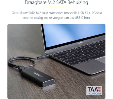 Startech.com M.2 SATA Enclosure - USB 3.1 Zwart