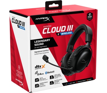 HyperX HyperX Cloud III S Wireless - Gaming Headset (zwart-rood)