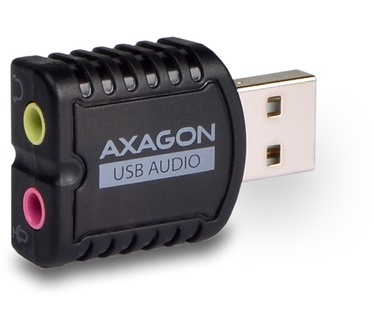 Axagon ADA-10. Audio-kwaliteit: 16 Bit, Line-out Signal-to-Noise Ratio (SNR): 93 dB, Line-in Signal-to-Noise Ratio (SNR): 83 dB. Hostinterface: USB, Type aansluitplug: 3,5 mm. Kleur van het product: Zwart, Certificering: CE, FCC, RoHS. Ondersteunt