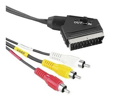 Hama Video Connecting Cable 1 Scart Male Plug - 3 RCA Male Plugs, 3 m