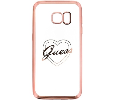 Guess TPU Case Signature Heart voor Samsung Galaxy S7 - Roségoud Rosé Goud