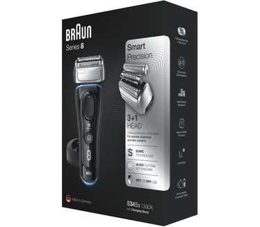 Braun Series 8 8345s Volgende Generatie Elektrisch Scheerapparaat, Oplaadstandaard, Etui, Noir