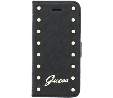 Guess Folio Leather Book Case for Apple iPhone 6 - Studded Black